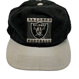 Vintage LA Raiders Annco Snapback Hat NFL Licensed Black Gray Green Under Brim